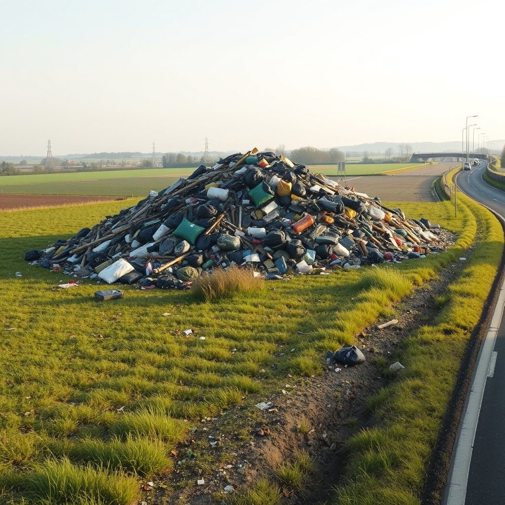 Public warned as work starts on illegal rubbish dump mountain